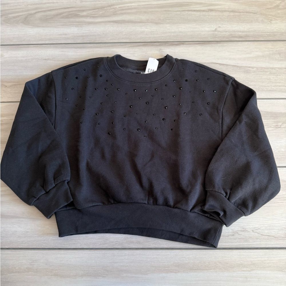 GAP Kids Rhinestone Sweatshirt Black Medium NWT